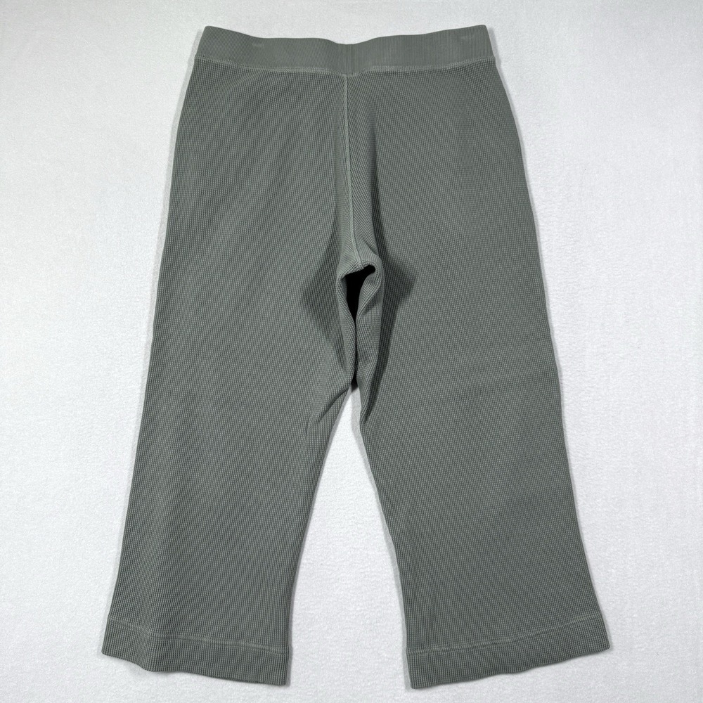 Pact Pants Womens XL Thermal Waffle Wide Leg Pant Organic Lounge Pull On Green - Picture 4 of 13